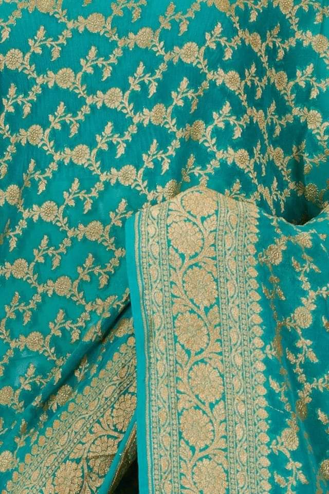 Pure Khaddi Georgette Banarasi Saree