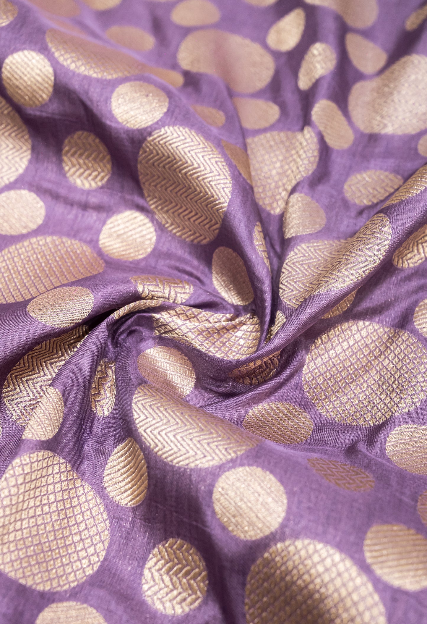 Pure Handloom Katan Mauve Banarasi Saree