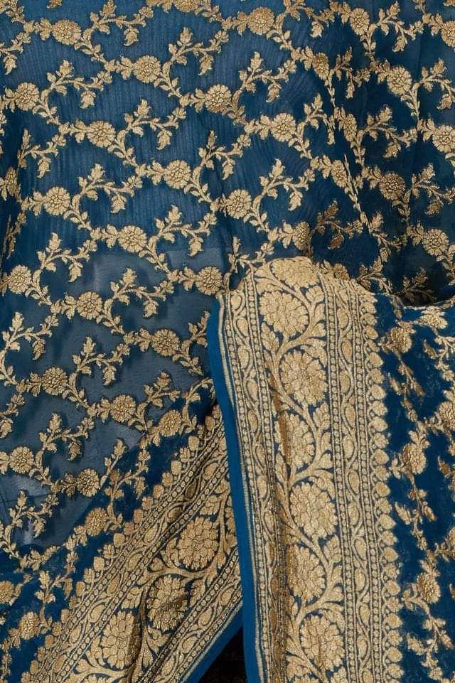 Pure Khaddi Georgette Banarasi Saree