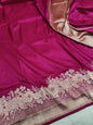 Rani Pink Pure Banarasi Handwoven Kadhua Katan Silk Saree