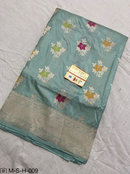 Pure Katan Meenakari Handloom Banarasi Saree