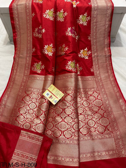 Pure Katan Meenakari Handloom Banarasi Bridal Saree