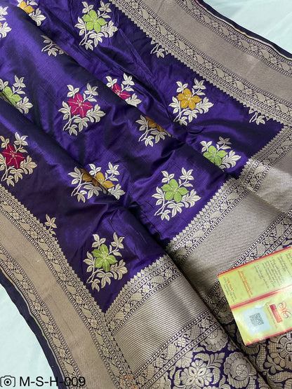Pure Katan Meenakari Handloom Banarasi Saree