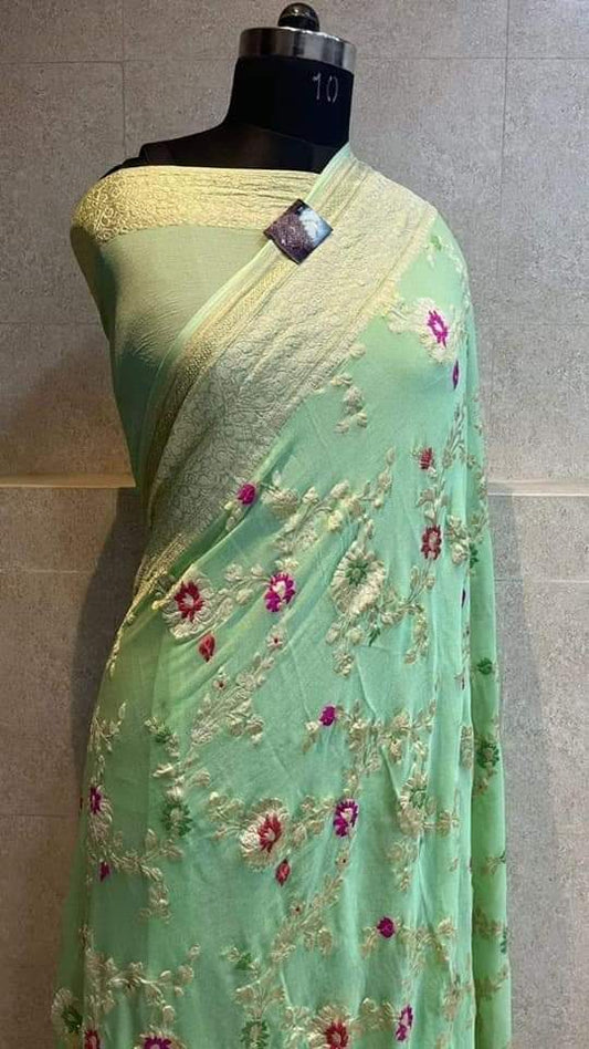 Pure Khaddi Georgette Silk Saree