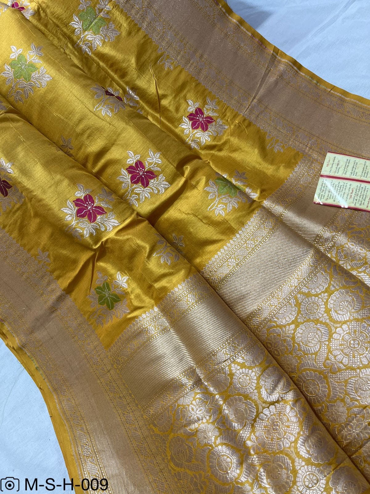 Pure Katan Meenakari Handloom Banarasi Saree for Haldi Ceremony